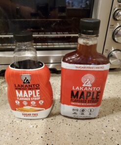 Lakanto Sugar Free Maple Syrup - Monk Fruit Sweetener, Keto Diet Friendly, Vegan, 1g Net Carbs, Pancakes, Waffles, Oatmeal, Coffee, Tea, Granola, Frosting, Marinade, Dressing (13 Fl Oz - Pack of 1) 13 Fl Oz (Pack of 1) 29 71Crievks3L