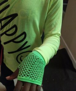 Fingerless Fishnet Neon Gloves for Parties, Costumes (12pk) 31 71CrzFufn6L
