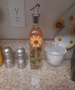 Grant Howard Glass Sunflower Oil & Vinegar Bottle 16 oz. 25 71Ct5n3Pz L