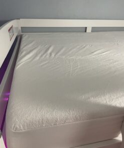 SafeRest Mattress Protector - Full Size Cotton Terry Waterproof Mattress Protector, Breathable Fitted Mattress Cover with Stretchable Pockets 45 71CtVhQJskL