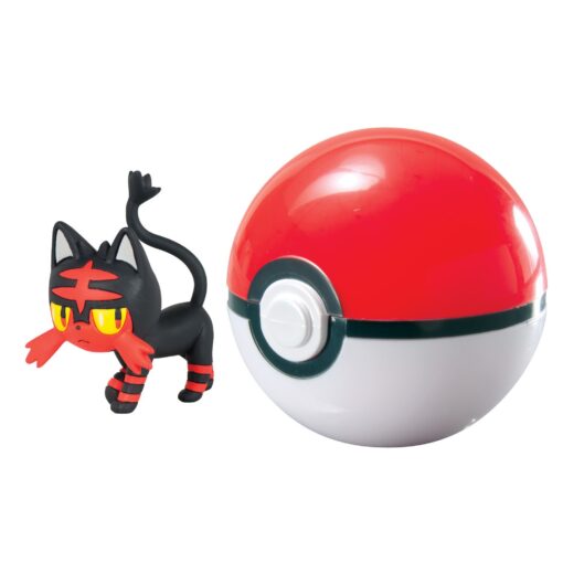 TOMY Pokémon Clip n Carry Pok Ball, Litten and Poké Ball