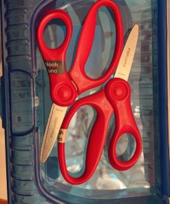 Fiskars 5" Pointed-Tip Scissors for Kids 4-7 - Scissors for School or Crafting - Back to School Supplies - Red, 1 Count (Pack of 1) 3 71CtuMemsL