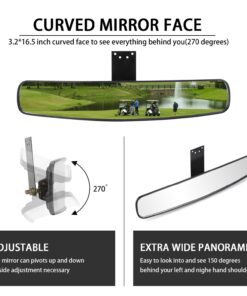 10L0L Golf Cart Rear View Mirror Universal for EZGO Club Car Yamaha, Adjustable Golf Cart Mirror with Extra Wide 270 Degree Panoramic Rearview Mirror-16.5 Inch 20 71Cu5T4UtCL