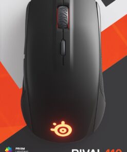 SteelSeries Rival 110 Gaming Mouse - 7,200 CPI TrueMove1 Optical Sensor - Lightweight Design - RGB Lighting Black 31 71CvCZ3g39L