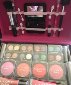 SHANY Carry All Makeup Train Case with Pro Makeup Set, Makeup Brushes, Lipsticks, Eye Shadows, Blushes, Powders, and more - Reusable Makeup Storage - Premium Gift Packaging - Leopard 36 71CvcWCu2IL