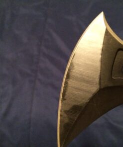 M48 Tactical Tomahawk Military Axe - Black Color | 3 ⅞” Cast Stainless Steel Combat Axe with Piercing Spike | Nylon Cord Wrapped Fiberglass Handle | Camping and Tactical Gear | 15” Length 48 71CveFB9rmL