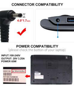 65W 20V 3.25A IdeaPad Laptop Charger for Lenovo IdeaPad Flex 4 5 6 Series Flex 4-1470 4-1580 4-1130 Flex 5-1470 5-1570 IdeaPad 110 110s 310 310S 320 330 330S 510 510s 710s 11 71CvsjFJsL