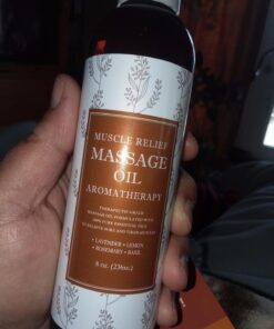 Sore Muscle Massage Oil for Body - Relaxing Massage Oil for Massage Therapy with Lavender and Rosemary Oils for Muscle Relief - Gentle Warming Massage Oil for Sore Muscles for Pro or Home Use (8oz) Herbal Citrus 8 Fl Oz (Pack of 1) 34 71CwEkuG4IL