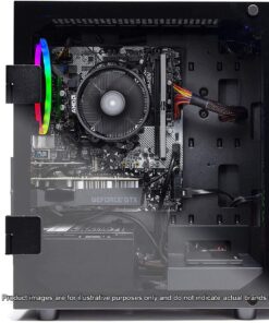 SkyTech Blaze II Gaming Computer PC Desktop – Ryzen 5 2600 6-Core 3.4 GHz, NVIDIA GeForce GTX 1650 4G, 500G SSD, 8GB DDR4, RGB, AC WiFi, Windows 10 Home 64-bit 2600 | 1650 23 71CwEx1kOtL
