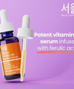 SeoulCeuticals Korean Skin Care 20% Vitamin C Hyaluronic Acid Serum + CE Ferulic Acid - Potent Anti Aging, Anti Wrinkle Korean Beauty 1oz 29 71CwTvVA5L