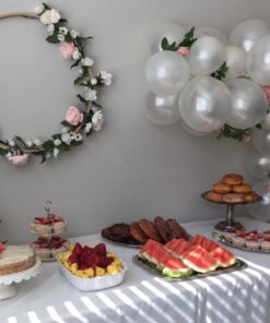 Elecrainbow 12 Inches 320 Grams Thickened White Balloons,White Party Supplies for Birthday Wedding Baby Shower Graduation Anniversary Memorial Day,100 Count 34 71Cws0r6SZL