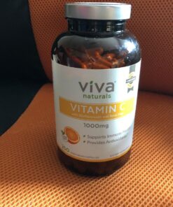 Viva Naturals Vitamin C 1000mg - Non-GMO Vitamin C Supplements with Citrus Bioflavonoids & Rose Hips for Immune Support & Antioxidant Protection, 250 Vegetarian Capsules 24 71CxRxMJDML