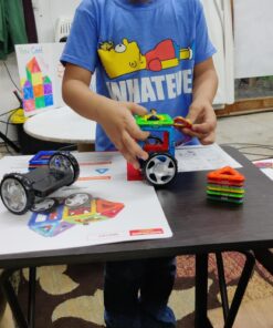 Children Hub 100pcs Magnetic Tiles Set - Educational 3D Magnet Building Blocks - Building Construction Toys for Kids - Upgraded Version with Strong Magnets - Creativity, Imagination, Inspiration 26 71CxSGThdwL