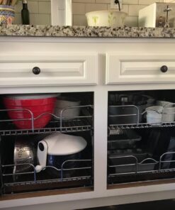 Rev-A-Shelf 5WB2-1822-CR 18 x 22 Inch Two-Tier Kitchen Organization Cabinet Pull Out Storage Wire Basket, Chrome 18 in 41 71CxXbAKL8L