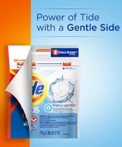 Tide PODS Free & Gentle Laundry Detergent Soap Pods, 81 count Unscented 81 Count (Pack of 1) 26 71CyC39oFtL