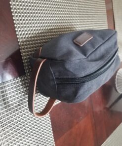 TOUPONS Men's Travel Toiletry Organizer Bag Canvas Shaving Dopp Kit TSA Approved (Black) Black 27 71CyRtkxwtL