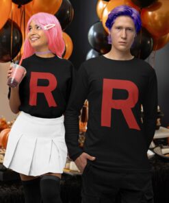 Team Rocket Shirt Costume Halloween Shirts for Men Long Sleeve Tshirt Medium Black 8 71CzKwPuchL