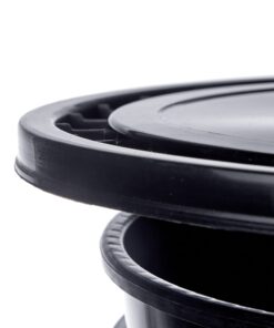 Hudson Exchange Premium 7 Gallon Bucket with Lid, HDPE, Black 14 71D VmjpkWL
