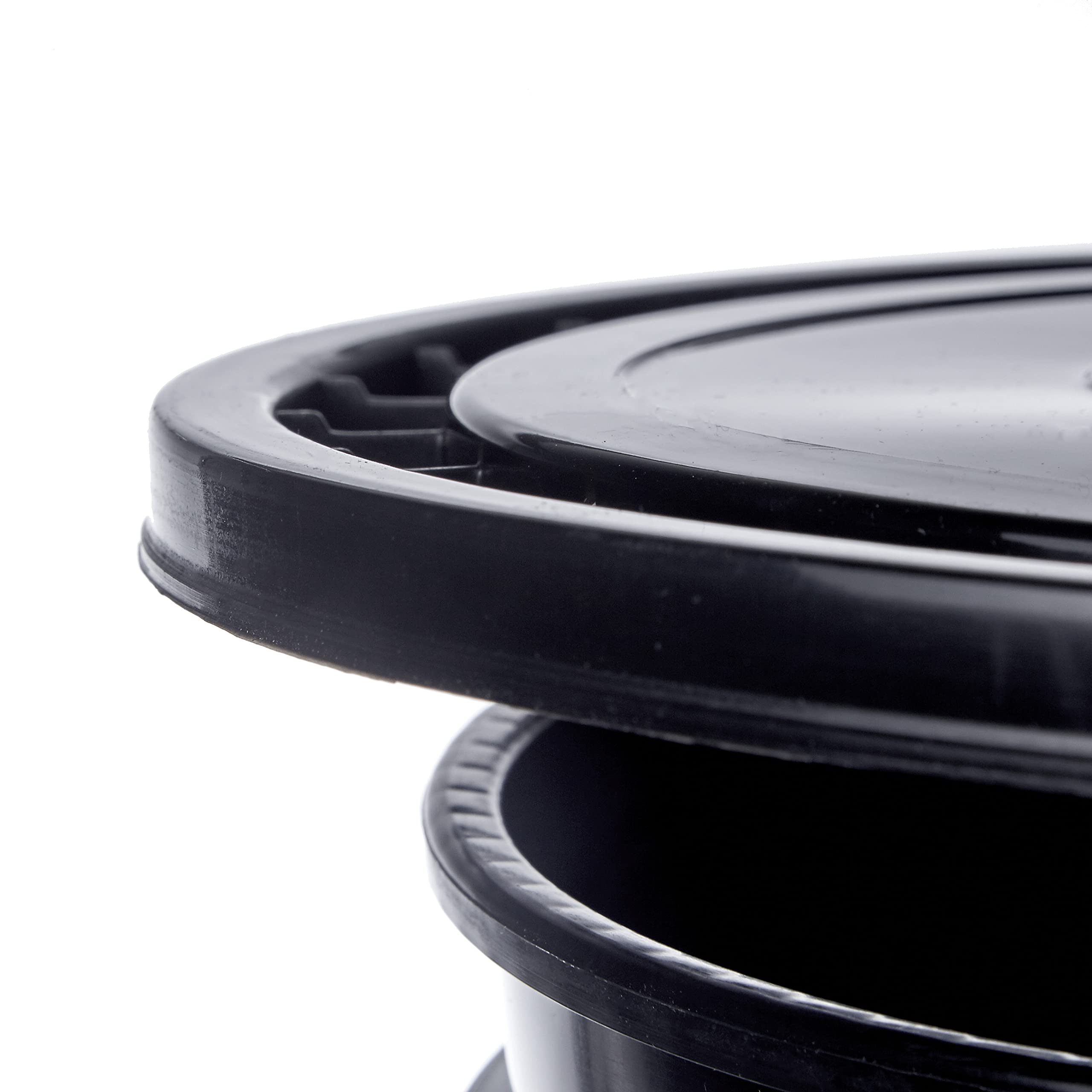 Hudson Exchange 7 Gallon HDPE Bucket - Heavy Duty Black Utility Pail