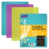 Flexible 3 Colored Cutting Board Mats set, Plastic, Colorful For Kitchen Assorted Colors 47 71D lQMHkXL