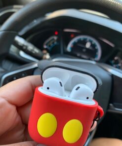 iFiLOVE Compatible with Airpods Case, Cute Cartoon Airpods Cover, Mickey Mouse Soft Silicone Shockproof Protective Case Cover Skin with Ring Buckle Holder for Apple Airpods 1 & 2 Charging Case(#1) #1 37 71D0HR2wBL