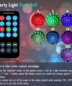 Sound Activated Party Light, Spriak Disco Light Disco Ball - Remote Control, 7 Modes - Best Dj Dance Lamp Strobe Lights for Birthday Xmas Festival Parties, Stage Bar Club Room House Karaoke Wedding plug-in disco light 26 71D0HuVBUL