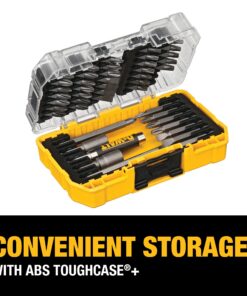 DEWALT Screwdriver Bit Set with Tough Case, 45-Piece (DW2166),Grey/Silver Screwdriving Set With Tough Case 45-Piece Screwdriving Set 29 71D1HPz2tL