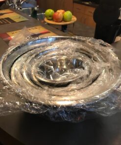 FineDine Stainless Steel Mixing Bowls (Set of 6) - Easy To Clean, Nesting Bowls for Space Saving Storage, Great for Cooking, Baking, Prepping 6 Pack 44 71D1b2Au8uL