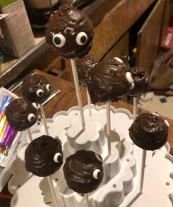 Tosnail 2 Pack of 20-Cavity Silicone Cake Pop Mold - Great for Hard Candy, Lollipop and Party Cupcake 40 71D1j79qCbL