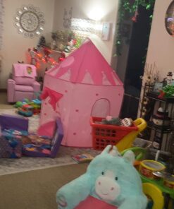 5-Piece Princess Castle Girls Pop Up Play Tent & Dress Up Costume Bundle - Playhouse Gift for Girls & Toddler for Indoor & Outdoor Use with Pink Fairy Tale Carrying Bag & Glow in The Dark Stars 39 71D20FkqSPL