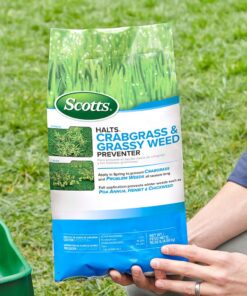 Scotts Halts Crabgrass & Grassy Weed Preventer, Pre-Emergent Weed Killer for Lawns, 5,000 sq. ft., 10.06 lbs. 5,000 sq. ft. 10 71D2NiXEFxL