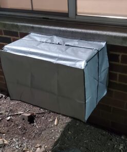 THERMWELL Frost King AC2H Outside Window Air Conditioner Cover, 18 x 27 x 16-Inch, 18"X27"X16"X6, 18" x 27" x 16" x 6 mil Fits up to 10,000 BTU, Gray 24 71D2Q4hXQAL