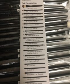 EmaxDesign 20 Pieces Makeup Brush Set Professional Face Eye Shadow Eyeliner Foundation Blush Lip Makeup Brushes Powder Liquid Cream Cosmetics Blending Brush Tool 59 71D2YFrXMVL