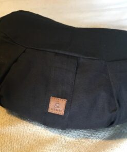 Seat Of Your Soul Crescent Meditation Cushion –10 Colors Half-Moon Yoga Pillow; Organic Cotton Zafu Cover & Zipper Liner to Adjust USA Buckwheat Hulls; Floor Pouf for Sitting Kids, Men or Women Black 27 71D2kn4dbNL