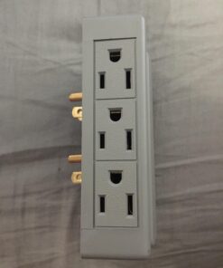 2 Side Entry 6-Way Electrical Socket Outlet Splitter In-Wall Tap Adapter In Grey 42 71D2zrgaelL