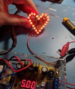 Soldering Practice Kit, Icstation Heart Shaped Led Light Soldering Project Electronics DIY Solder Kit for Back to School Students STEM Learning Project (Red, 1pc) Red 25 71D32DKhutL