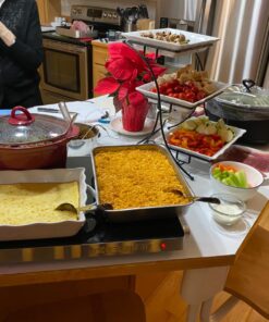 Chefman Electric Warming Tray with Adjustable Temperature Control, Glass Top Large 21”x16” Surface Keeps Food Hot,Black Large - 21" x 16" 23 71D3EAmiOjL