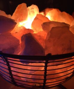 Himalayan Glow 1345 Oval Style Basket Night Salt Lamps, 7-9 Pounds Oval Style Metal Basket 44 71D3FQ3D8hL