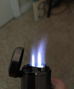 Scorch Torch Aficionado Easy Slide Switch Triple Jet Flame Butane Torch Cigarette Cigar Lighter w/Butane Window (Gunmetal) 27 71D3XRW5IXL