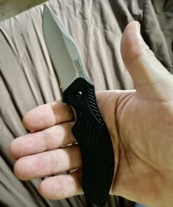 Kershaw Clash Pocketknife, 3" 8Cr13MoV Steel Drop Point Blade, Assisted One-Handed Flipper Opening, Folding Utility EDC 45 71D3trr7UXL