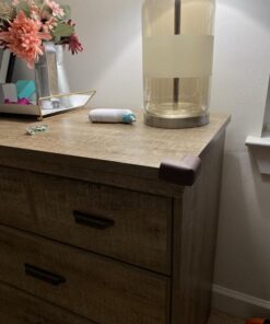 Roving Cove Corner Protector for Baby (4 Large Corners) - Hefty-Fit Heavy-Duty Soft Rubber Foam Furniture Corner Bumper Guards, 3M Adhesive Pre-Taped, Coffee Brown 4 Count (Pack of 1) 36 71D4MWKC6mL