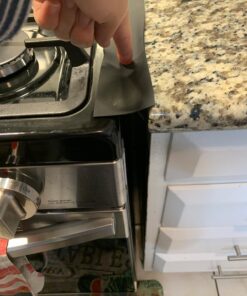 Capparis Kitchen Silicone Stove Counter Gap Cover, Easy Clean Heat Resistant Wide & Long Gap Filler, Seals Spills Between Counter, Stovetop, Oven, Washer & Dryer, Set of 2 (21 Inches, Black) 21 Inches 61 71D4jvYUcnL