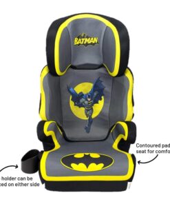 KidsEmbrace High Back Booster Car Seat, DC Comics Batman Black, Grey, Yellow Batman Backless Booster Seat 15 71D6LPO45 L
