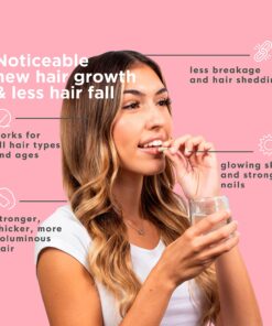 Naturenetics HairAnew Hair Growth Vitamins for Women & Men - Hair Vitamins For Faster Hair Growth & Thickness - Part of Proceeds go to Hair Loss Charity - Vegan Hair Supplement For Hair Skin Nails (1) 1 23 71D6X7DdjeL