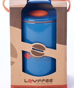 LOVFFEE Blue Ceramic Premium Coffee Container with Scoop. Hold 1 LB Whole Bean or Ground Bean. 12 71D6onYBxVL