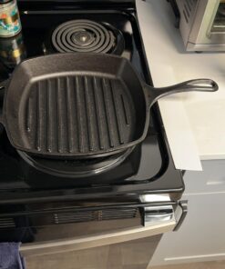 Lodge L8SGP3 Cast Iron Square Grill Pan, Pre-Seasoned, 10.5-inch 10.5 Inch 65 71D7CaNlr3L