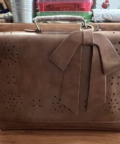 ECOSUSI Women's Briefcase Vegan Leather Laptop Bag for Work Shoulder Computer Satchel Bag with Detachable Bow 14 inch Coffee 38 71D7p7AwfKL