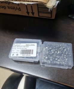 100Pcs M3 x 0.5mm 304 Stainless Steel Self-Lock Nylon Inserted Hex Lock Nuts, Self Clinching Nuts 15 71D8 9ecboL