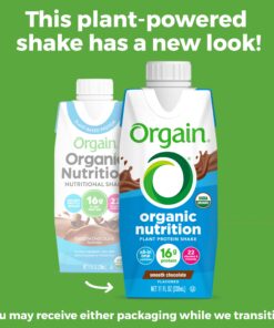 Orgain Organic Nutritional Vegan Protein Shake, Creamy Chocolate Fudge - 16g Plant Based Protein, Meal Replacement, 21 Vitamins & Minerals, Gluten & Soy Free, 11 Fl Oz (Pack of 12) Pack of 12 19 71D81L7EX9L