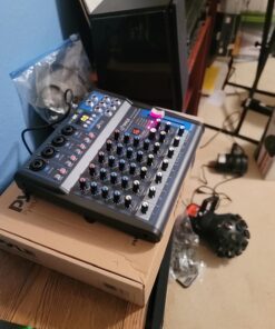 Pyle Professional Audio Mixer Sound Board Console - Desk System Interface with 6 Channel, USB, Bluetooth, Digital MP3 Computer Input, 48V Phantom Power, FX16 Bit DSP- PMXU63BT , Black 31 71D8CDVTsdL